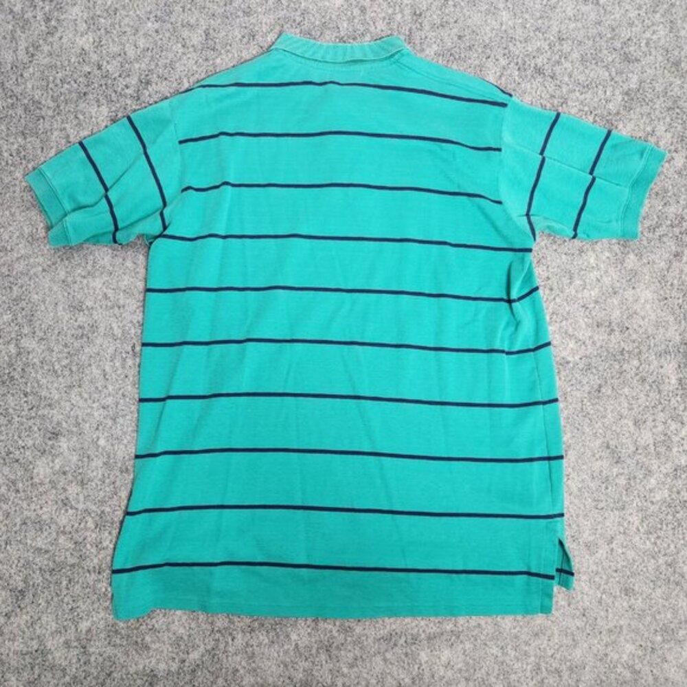 Eddie Bauer VTG Polo‎ Shirt Men XL Blue Stripe Made in USA Short Sleeve Golf - Picture 2 of 8